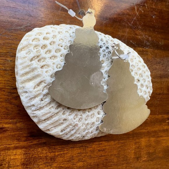 Old Fashioned Christmas Tree Earrings Handmade Jewelry Dangle Hooks New… - Picture 12 of 12